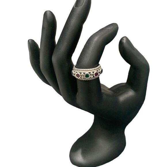 Jewelry - 💍Gorgeous💍925 Ruby Sapphire & Emerald Ring